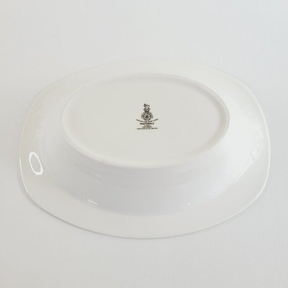 Royal Doulton Pastorale Oval Serving Bowl Floral Band, Vintage c.1970-90 England - Picture 5 of 11